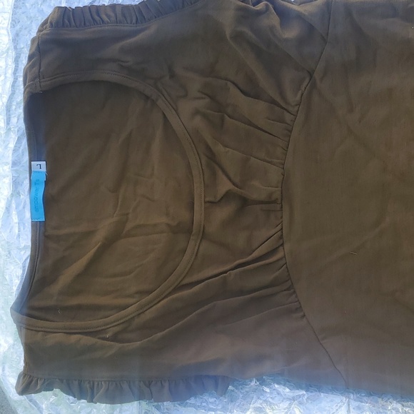 KHAKI GREEN Blouse top S M L - Picture 3 of 6